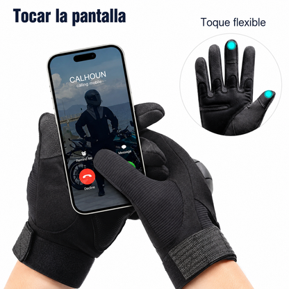 Guantes de Motociclista proteccion nudillos sensible pantalla táctil