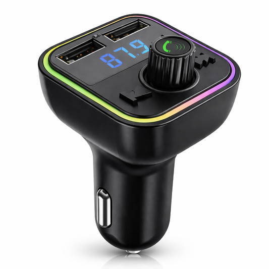 Transmisor FM Bluetooth para Carro con USB y Manos Libres