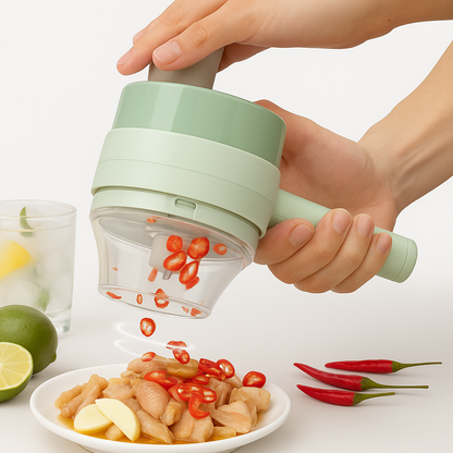 Cortador Eléctrico de Verduras 3 en 1 con Corte Automático