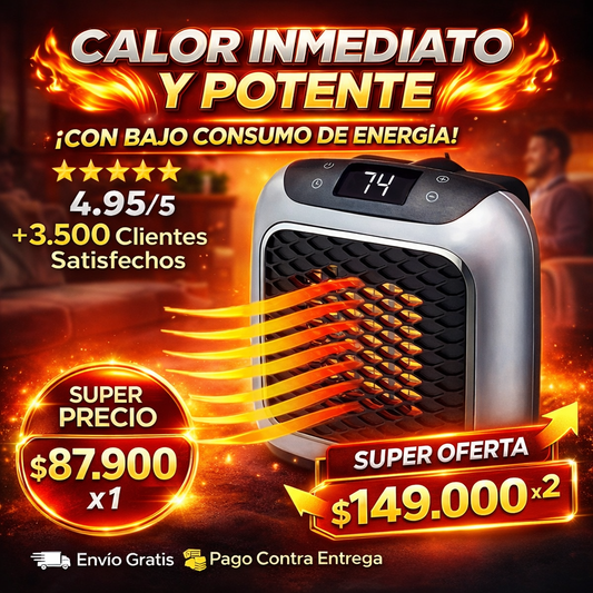 Calentador Turbo 800 Enciéndelo y Siente el Calor al Instante  | Bajo Consumo de Energía