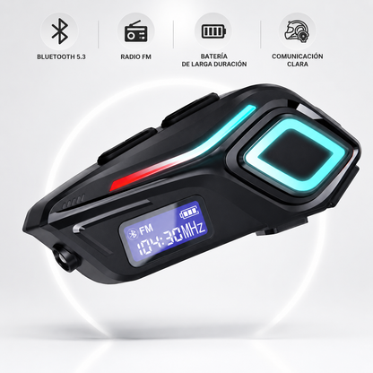 Auriculares Bluetooth para casco de moto -Música Mp3- Radio y llamadas Marca Helmet K08