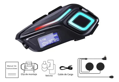 Auriculares Bluetooth para casco de moto -Música Mp3- Radio y llamadas Marca Helmet K08
