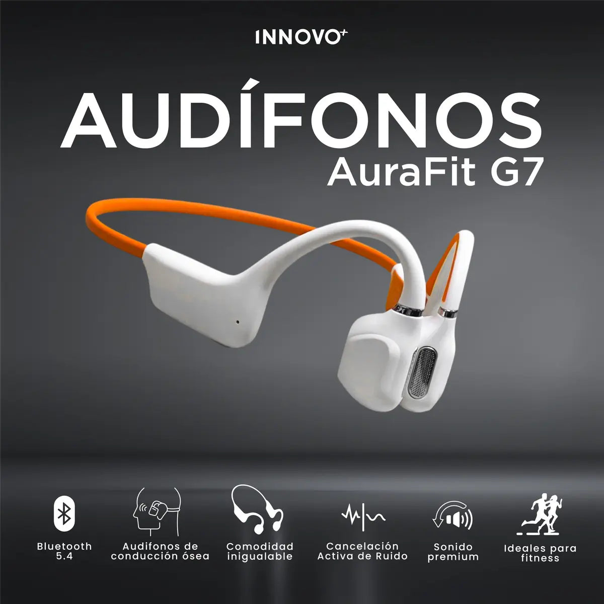 Audífonos Óseos AuraFit G7 Bluetooth 5.4 32GB Deportivos Impermeables HD