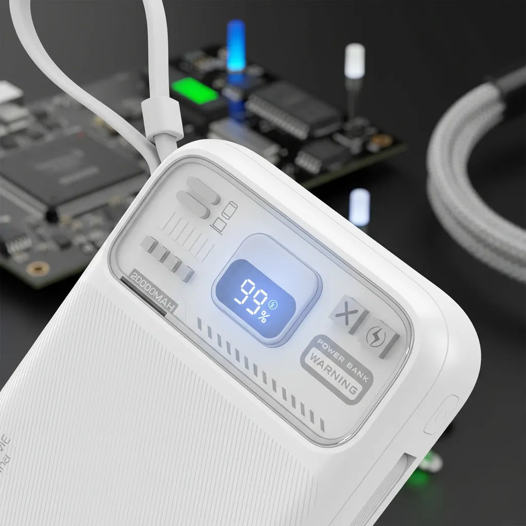 Powerbank Vidvie 10000mAh con Carga Inalámbrica Rápida 20W