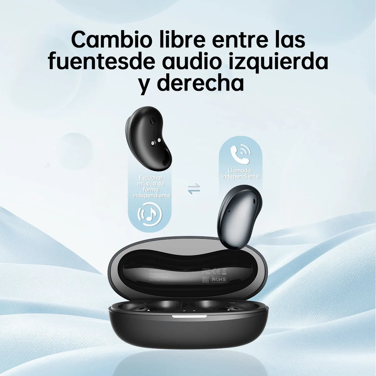 Audífonos Bluetooth Bean 1 TWS Cancelación Ruido para iphone y android ideal para usar con casco para Motocicleta
