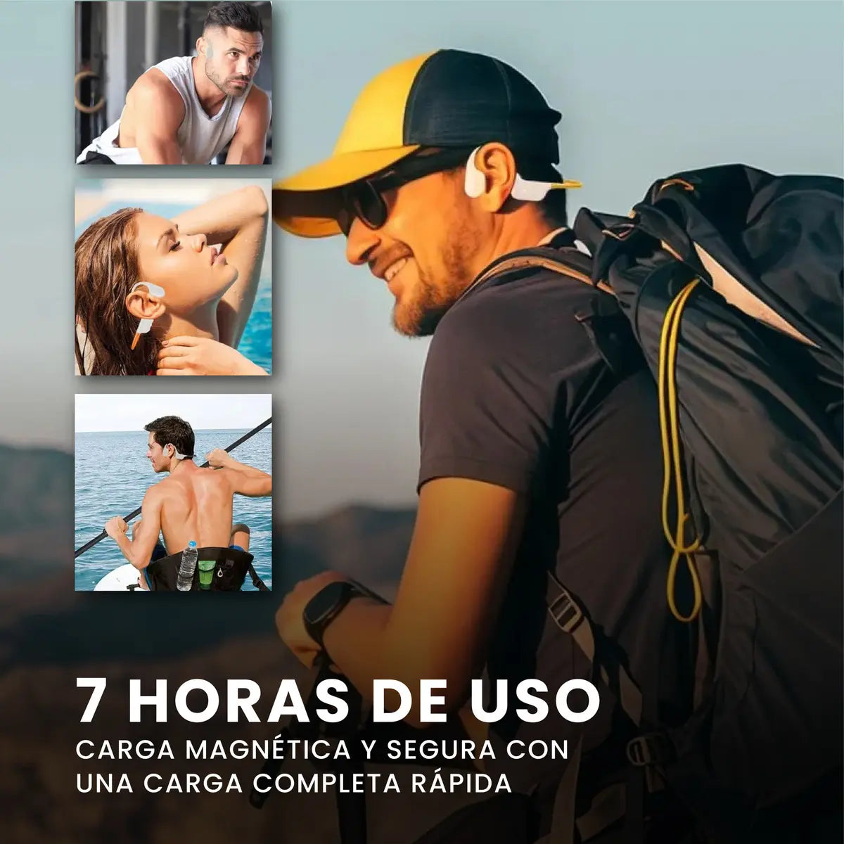 Audífonos Óseos AuraFit G7 Bluetooth 5.4 32GB Deportivos Impermeables HD