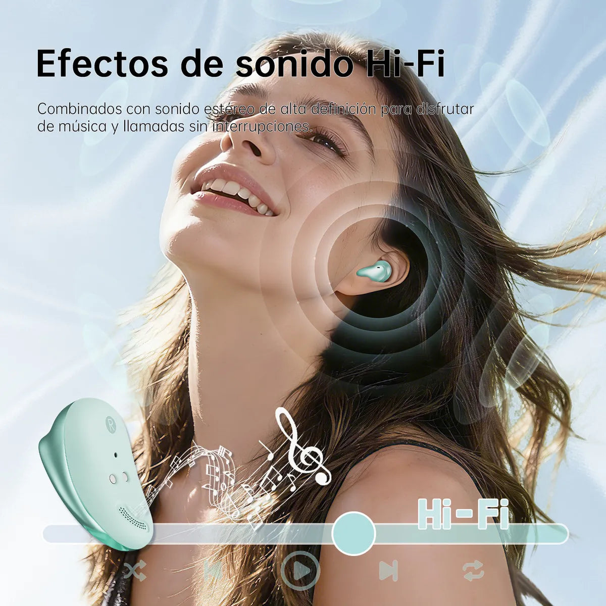 Audífonos Bluetooth Bean 1 TWS Cancelación Ruido para iphone y android ideal para usar con casco para Motocicleta