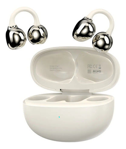 Audífonos Bluetooth Clip 1 TWS 5.3 Control Táctil 5H Sonido HD estilo arrete
