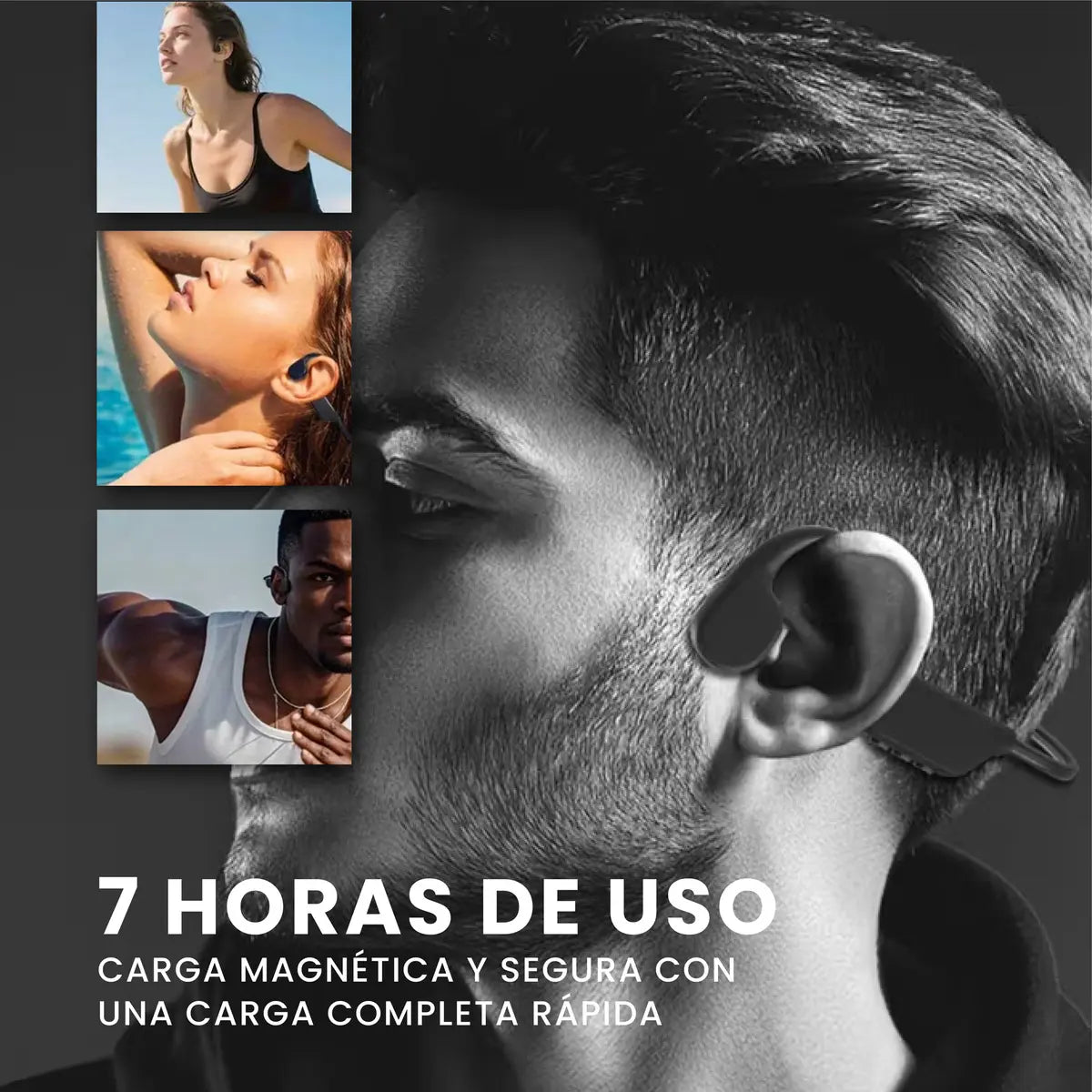 Audífonos Óseos AuraFit G7 Bluetooth 5.4 32GB Deportivos Impermeables HD