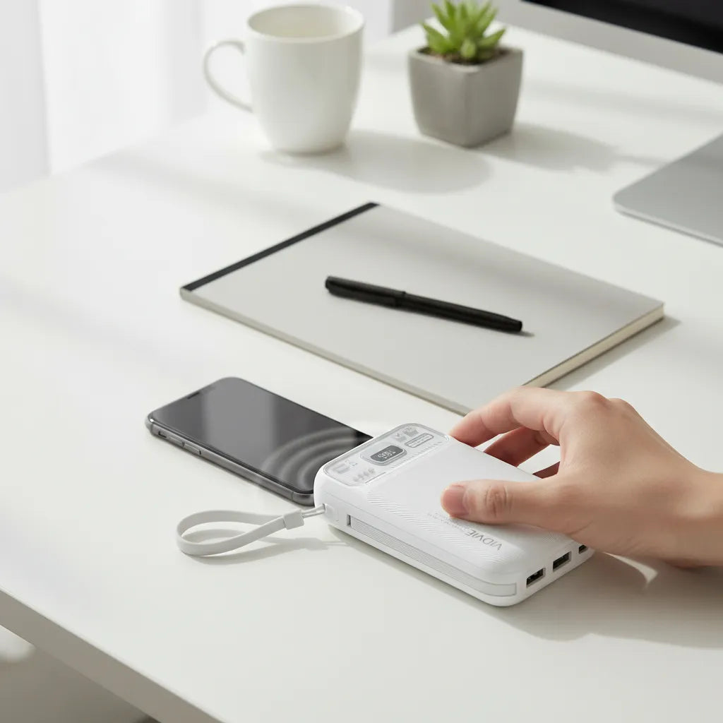 Powerbank Vidvie 10000mAh con Carga Inalámbrica Rápida 20W