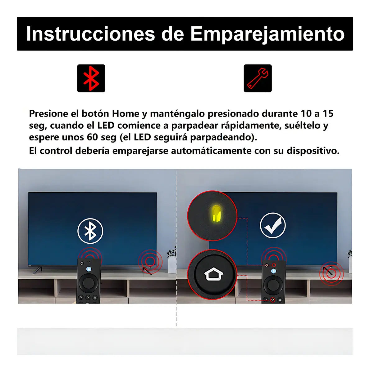 Control Remoto con Voz Bluetooth para Amazon Fire TV Stick  Netflix
