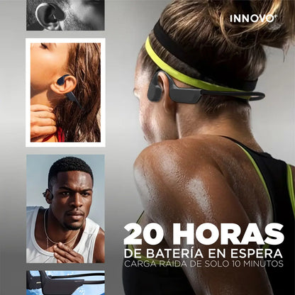 Audífonos Óseos AuraFit G7 Bluetooth 5.4 32GB Deportivos Impermeables HD
