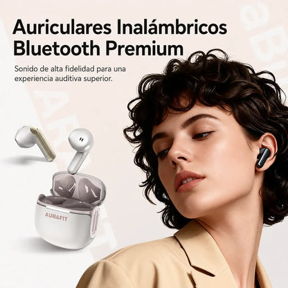 Audífonos Bluetooth Mobulaa WF6 con Traductor IA 100+ Idiomas, Cancelación de Ruido y Sonido Hi-Fi