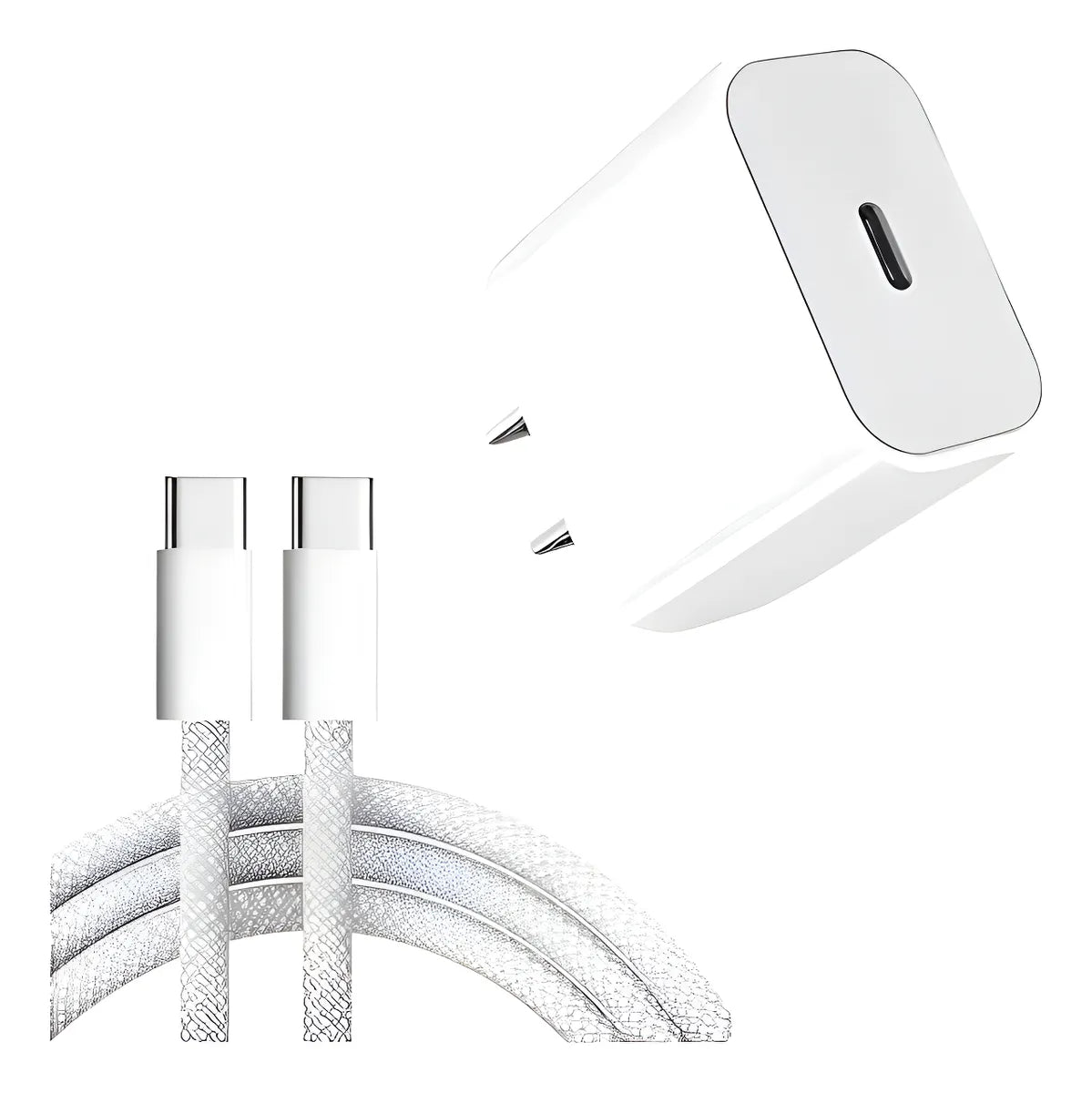 Cargador Completo 35W USB-C con Cable Puerto C  para iPhone 15 / 16 / 17 Carga rápida