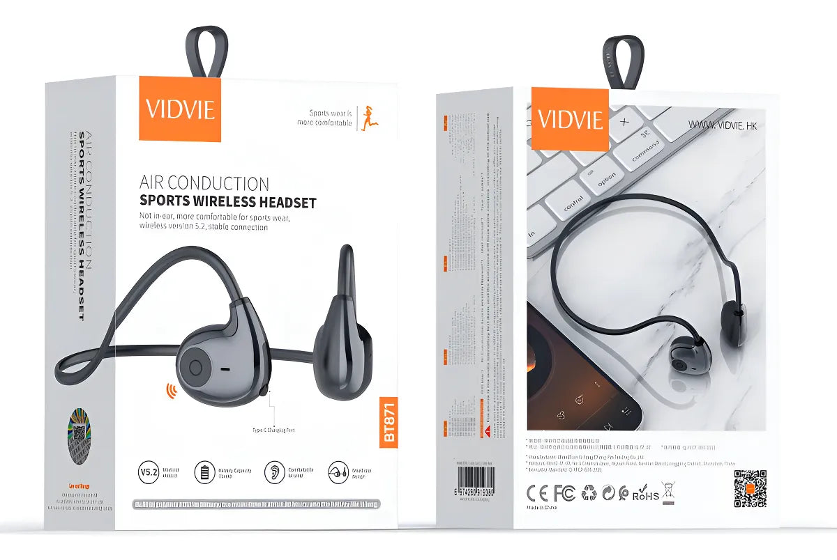 Audífonos Oseos Inalámbricos Vidvie BT871 Bluetooth 5.2 – Sonido Premium, Micrófono y Diseño Deportivo