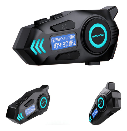 Auriculares Bluetooth para casco de moto para Mezclar Música Mp3, Fm