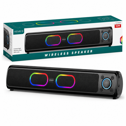 Parlante Bluetooth Vidvie VS-S01 Portátil RGB 16W USB TF AUX
