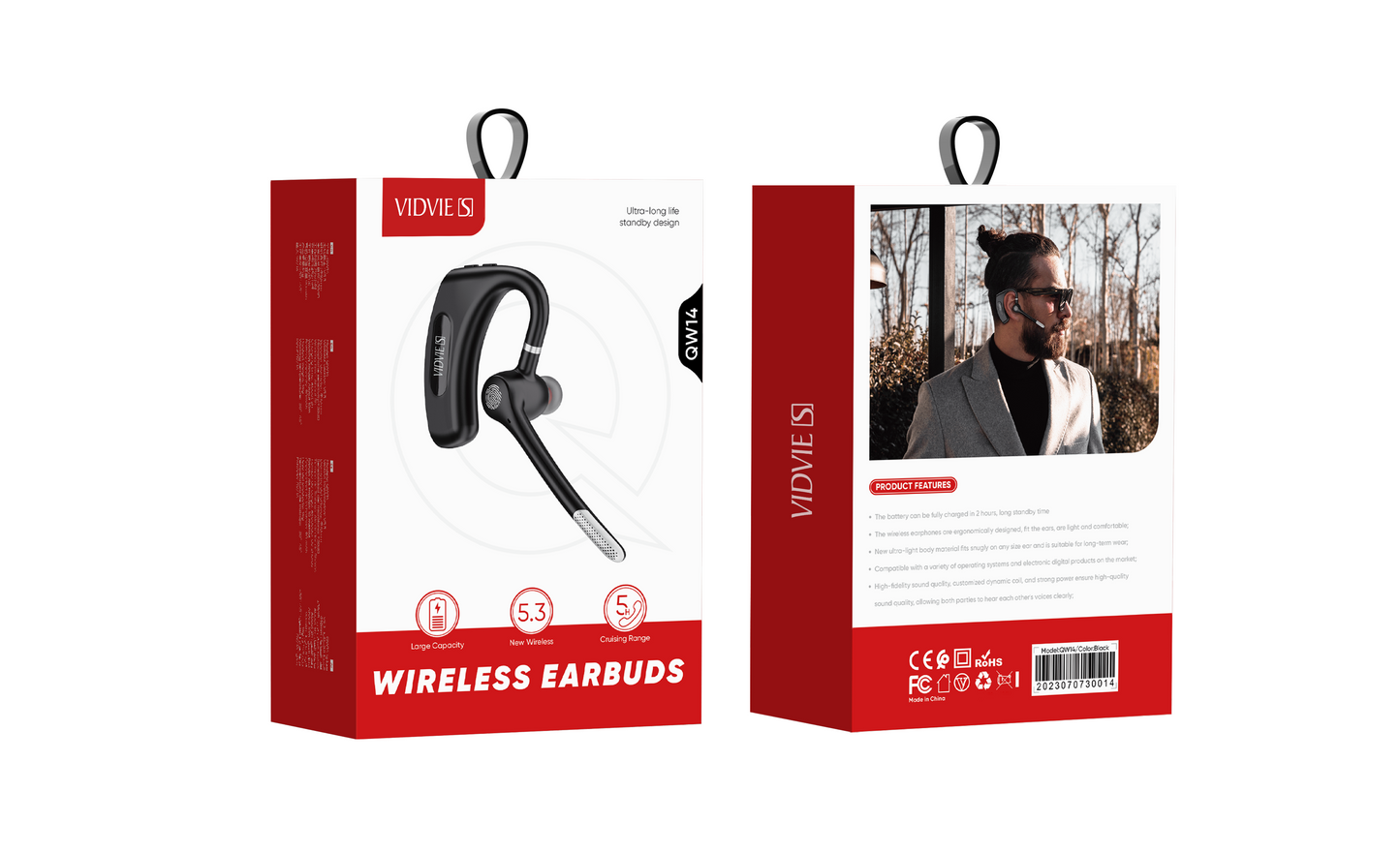 Manos Libres Bluetooth Vidvie QW14 Ejecutivo con Cancelación de Ruido