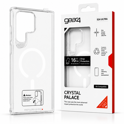 Estuche Gear4 Crystal MagSafe para Samsung Case Transparente Alta Calidad - Funda - Carcasa.