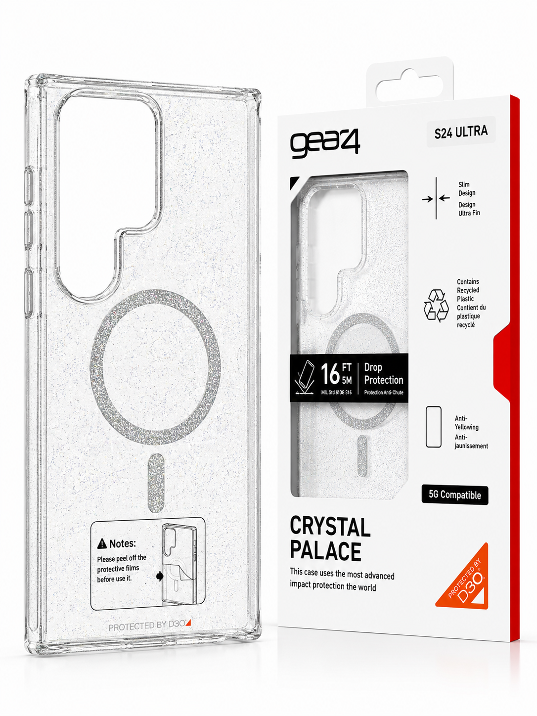 Estuche Gear4 Crystal MagSafe para Samsung Case Transparente Alta Calidad - Funda - Carcasa.