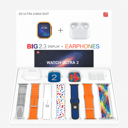 Smartwatch i9 Ultra 2 2.3” Infinite Display con Airpods S2 y 7 Pulsos