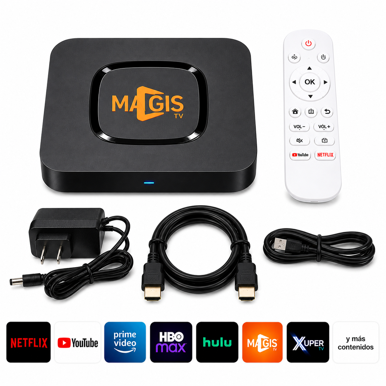 TV Box Universal 4K Streaming Compatible con Magis tv / Xuper estilo watch onn
