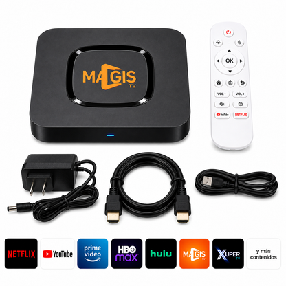 TV Box Universal 4K Streaming Compatible con Magis tv / Xuper estilo watch onn