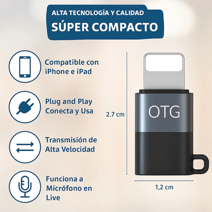 Adaptador Convertidor para Microfono solapa puerto Usb C a puerto Lightning - Tecnomundointl