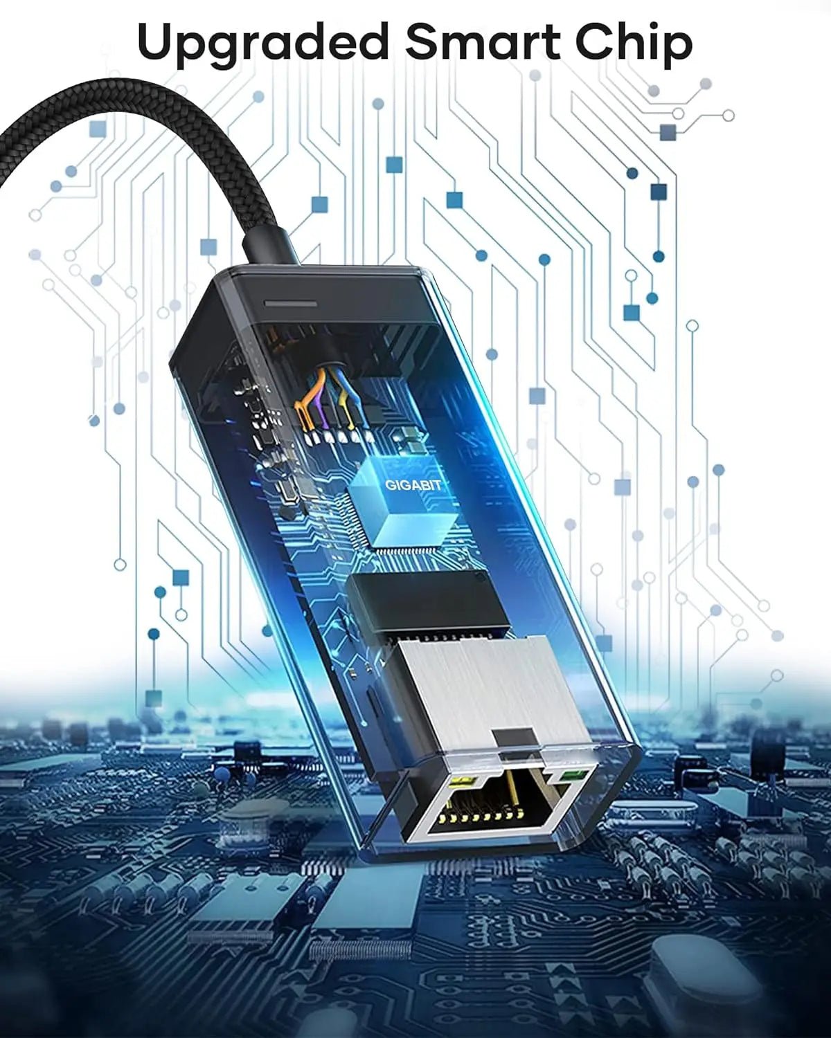 Adaptador Convertidor Puerto C A Hub Rj45 en Abs - Tecnomundointl