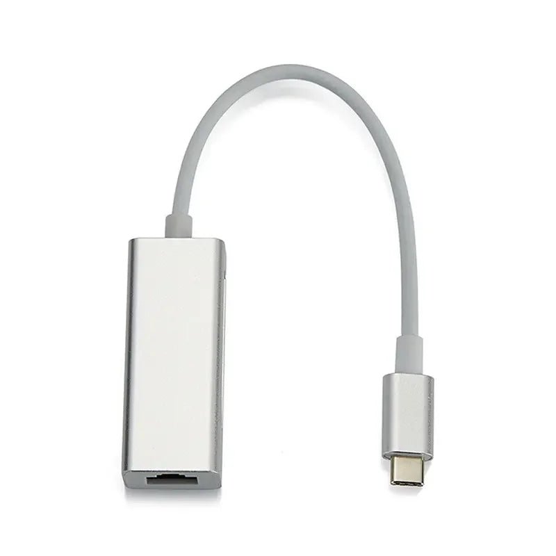 Adaptador Puerto C A Hub Rj45 1000mbps Gigabit Aluminium - Tecnomundointl