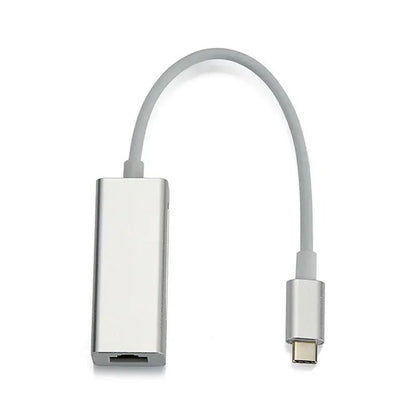 Adaptador Puerto C A Hub Rj45 1000mbps Gigabit Aluminium - Tecnomundointl