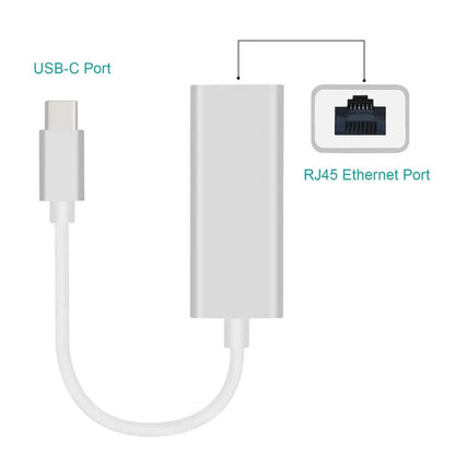 Adaptador Puerto C A Hub Rj45 1000mbps Gigabit Aluminium - Tecnomundointl