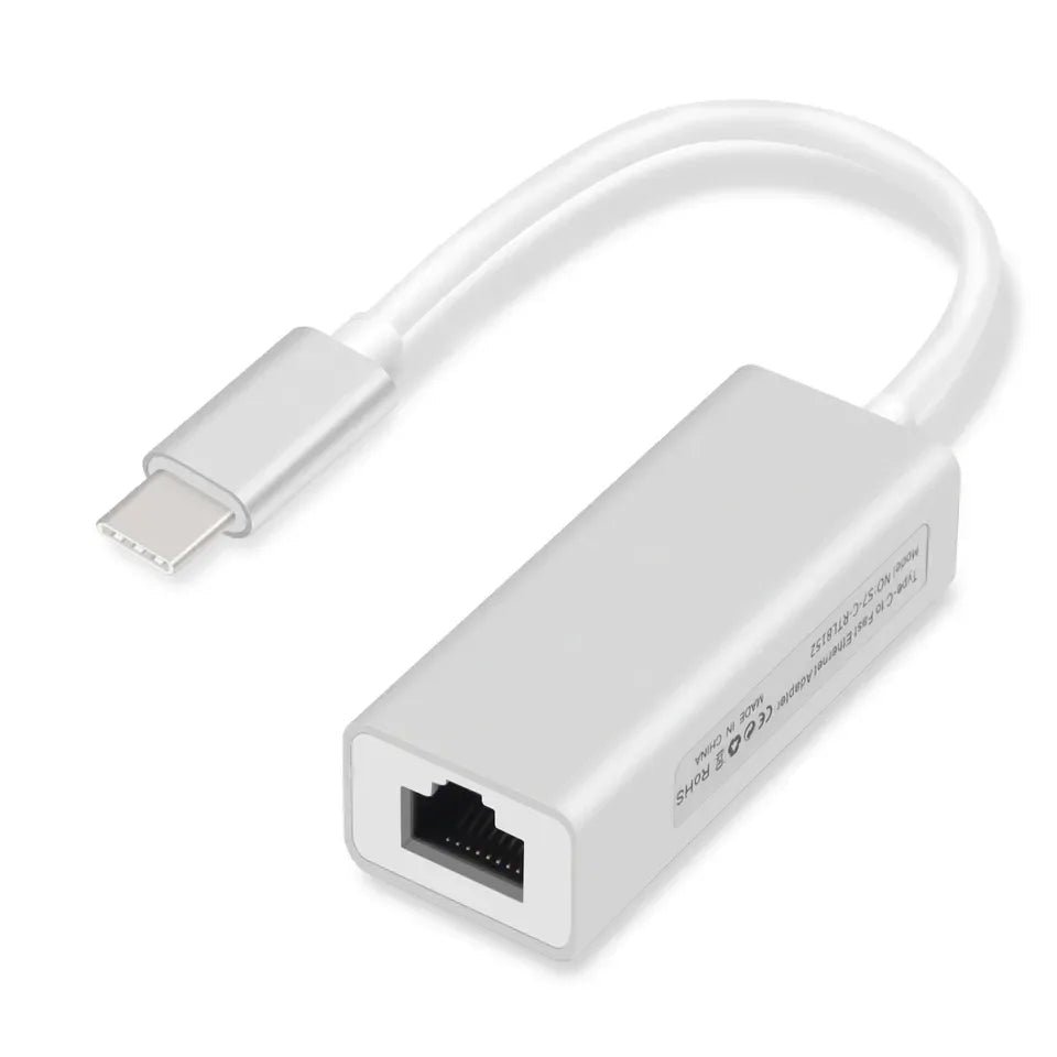 Adaptador Puerto C A Hub Rj45 1000mbps Gigabit Aluminium - Tecnomundointl