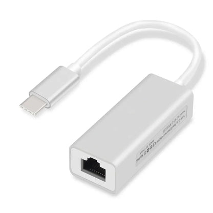 Adaptador Puerto C A Hub Rj45 1000mbps Gigabit Aluminium - Tecnomundointl