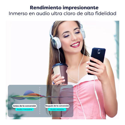 Adaptador USB Puerto C a Audio Jack 3.5mm Hembra - Tecnomundointl