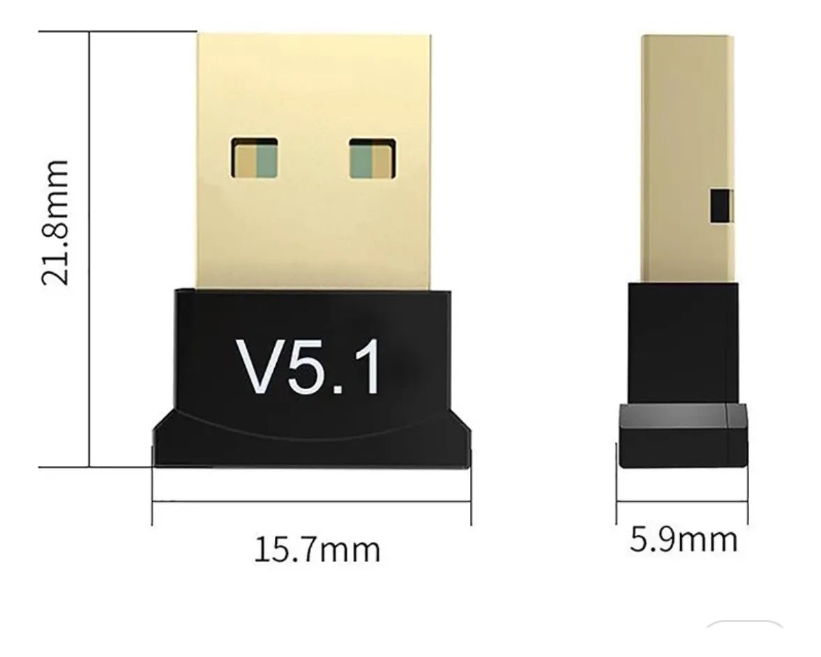 Adaptador Usb Receptor Bluetooth 5.1 Para Pc Control Ps4 Xbo - Tecnomundointl