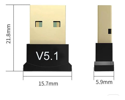 Adaptador Usb Receptor Bluetooth 5.1 Para Pc Control Ps4 Xbo - Tecnomundointl