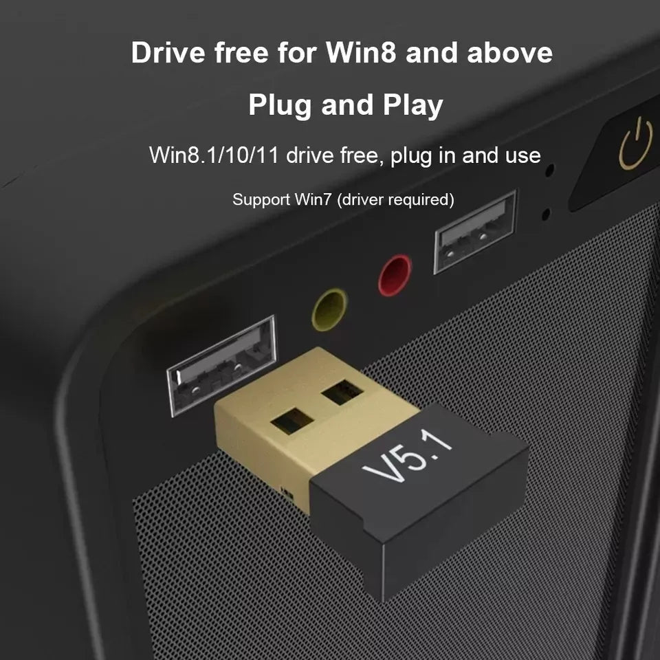 Adaptador Usb Receptor Bluetooth 5.1 Para Pc Control Ps4 Xbo - Tecnomundointl