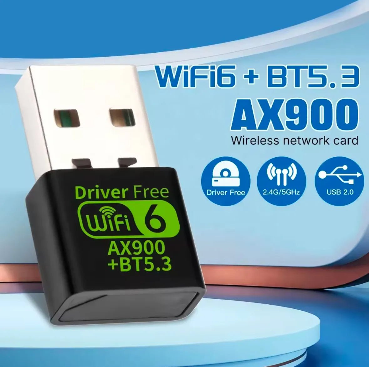 Adaptador USB WiFi 6 AX900 Dual Band con Bluetooth 5.3 - Tecnomundointl