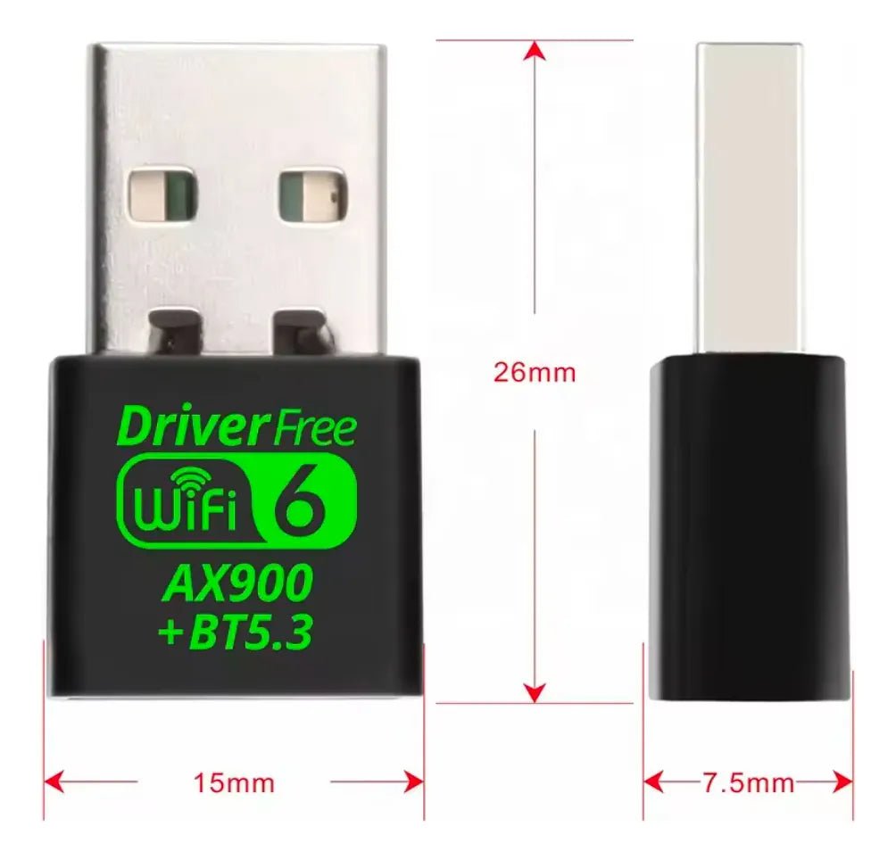 Adaptador USB WiFi 6 AX900 Dual Band con Bluetooth 5.3 - Tecnomundointl