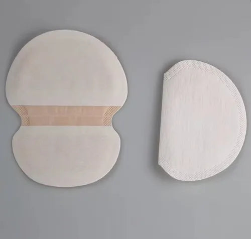 almohadilla absorbente para axilas color beige, protección contra el sudor, vista superior