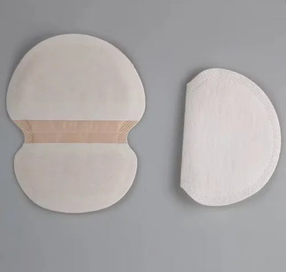 almohadilla absorbente para axilas color beige, protección contra el sudor, vista superior