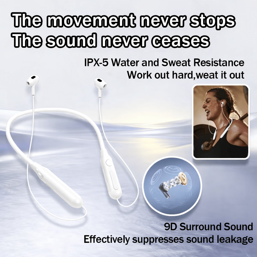 Audífonos Bluetooth Air Max Banda Cuello V5.0 Touch - Tecnomundointl