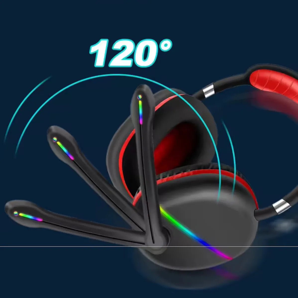 Audífonos Gamer Max15 Sonido 6d + Luces Led Rgb + Micrófono. - Tecnomundointl