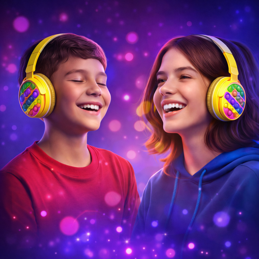 Audífonos Inalámbricos Infantiles con Diseño Pop It - Tecnomundointl