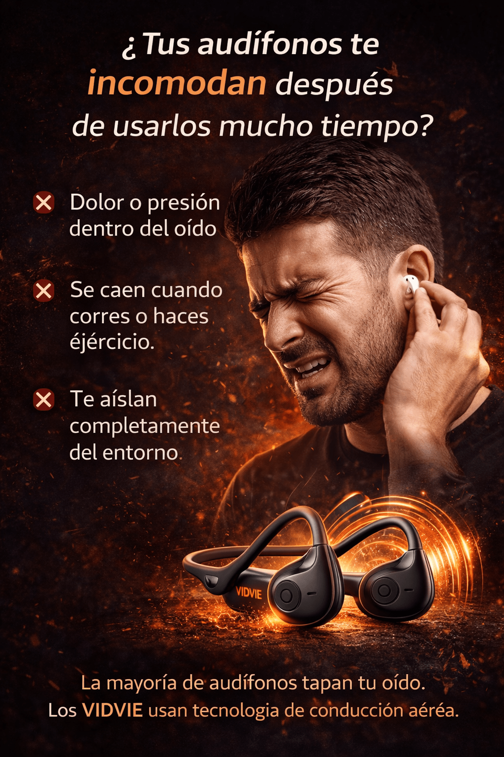 🔥 Audífonos Vidvie BT871 Bluetooth de Conducción Ósea para Deporte y Videollamadas - Tecnomundointl