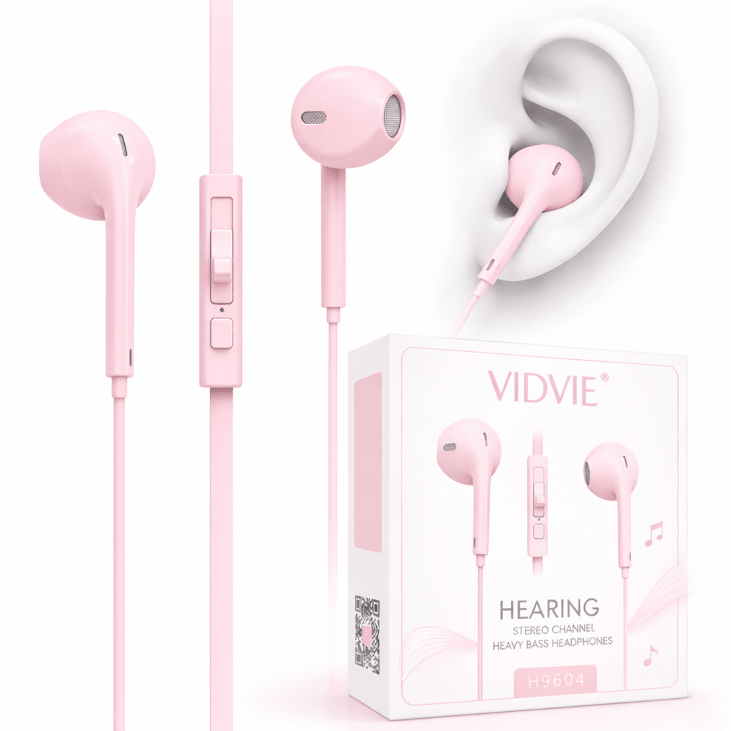 Audífonos Vidvie HS604 Manos Libres 3.5mm In - Ear Con excelenrte Bajo cable plano - Tecnomundointl