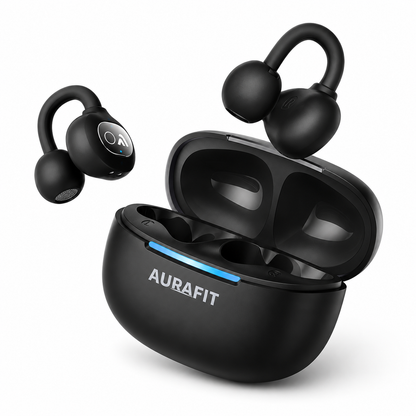 Audífonos Bluetooth AuraFit AuraBuds FW5 Bluetooth 6.0 ENC HiFi con Ganchos Deportivos