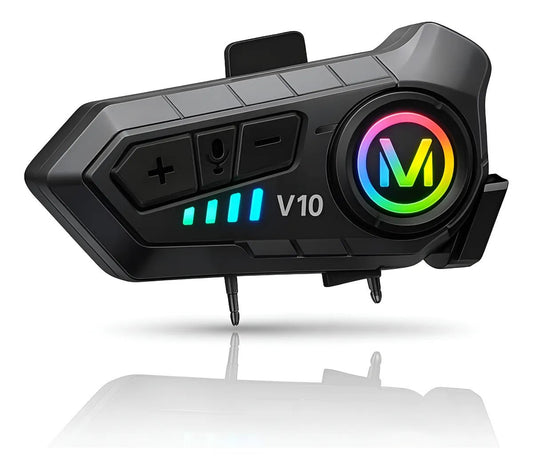 Auriculares Bluetooth para casco de moto - Música Mp3 - Radio y llamadas Marca helmet V10 - Tecnomundointl