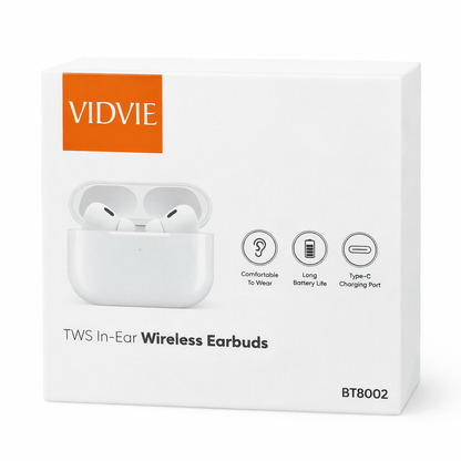 Auriculares Inalámbricos Vidvie Bt8002 ergonómico Earbuds pro 2 TWS in - ear - Tecnomundointl